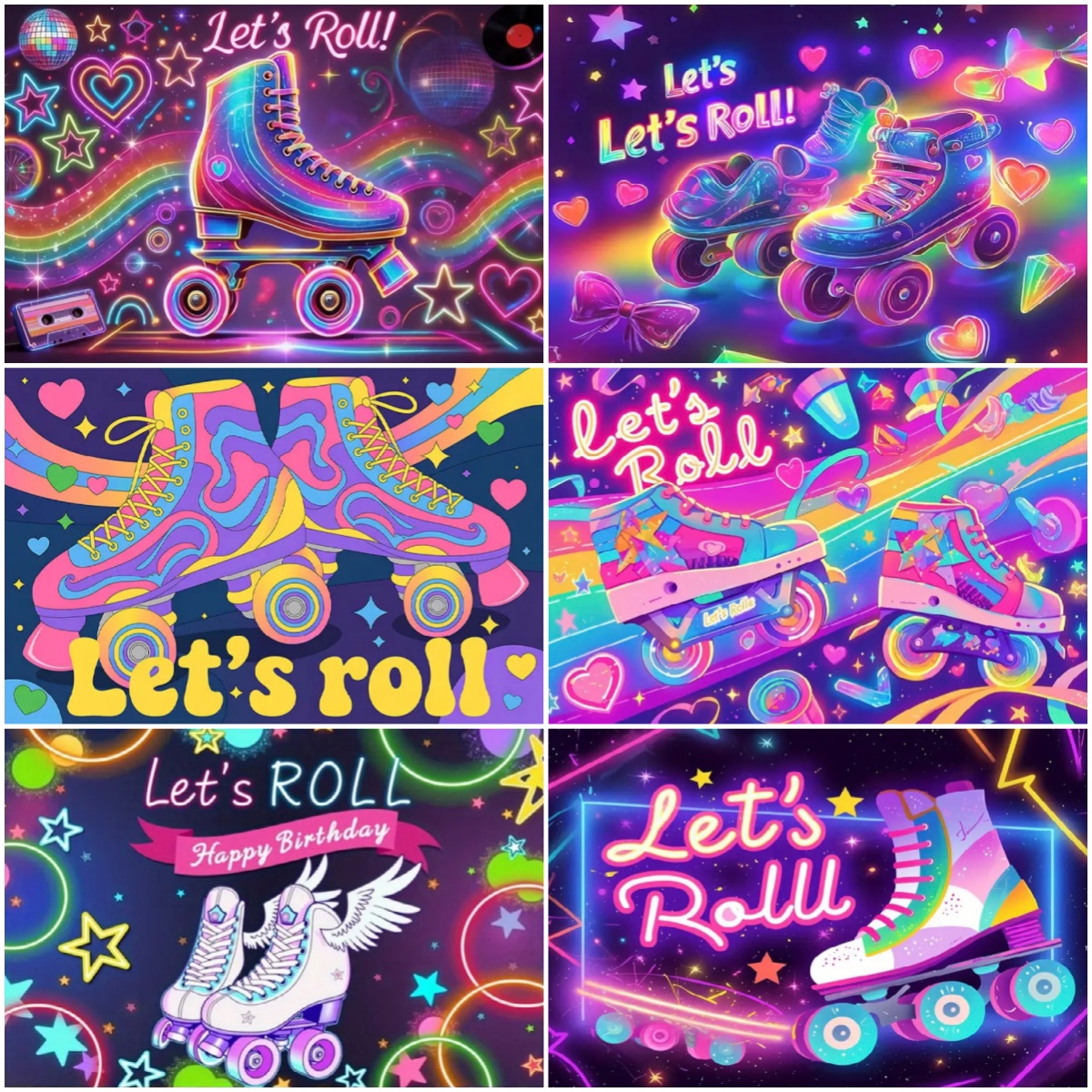 Photography Lighting Background - Roller Skating Shoes Theme Birthday Party