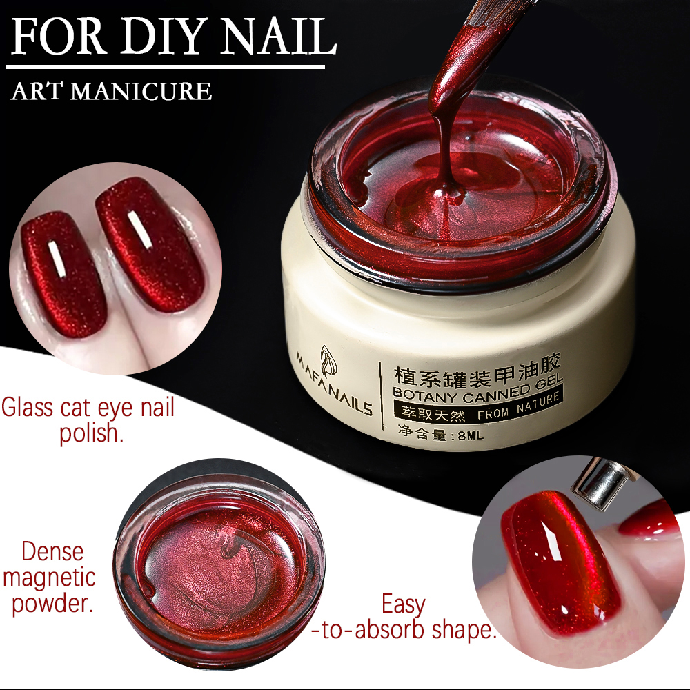 8ml Ruby Red Cat Eye Gel Nail  - Photography Lighting Gels avaliação e preço