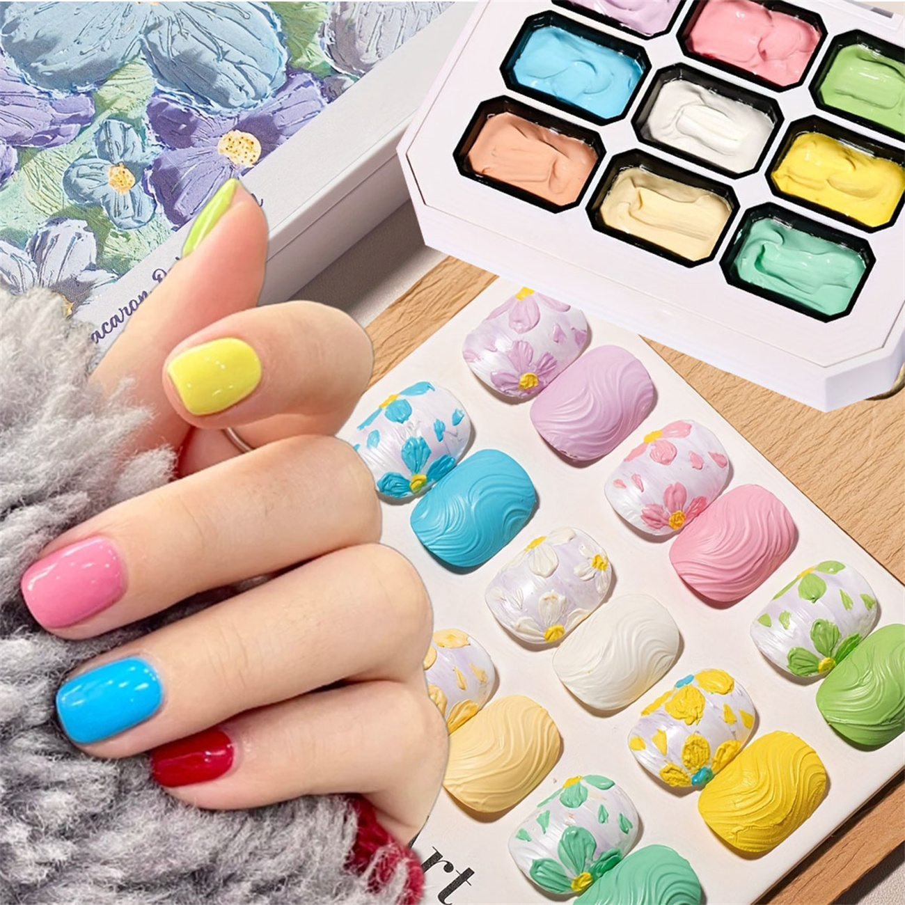 1pc 9-color Makaron solid nail - Photography Lighting Gels avaliação e preço