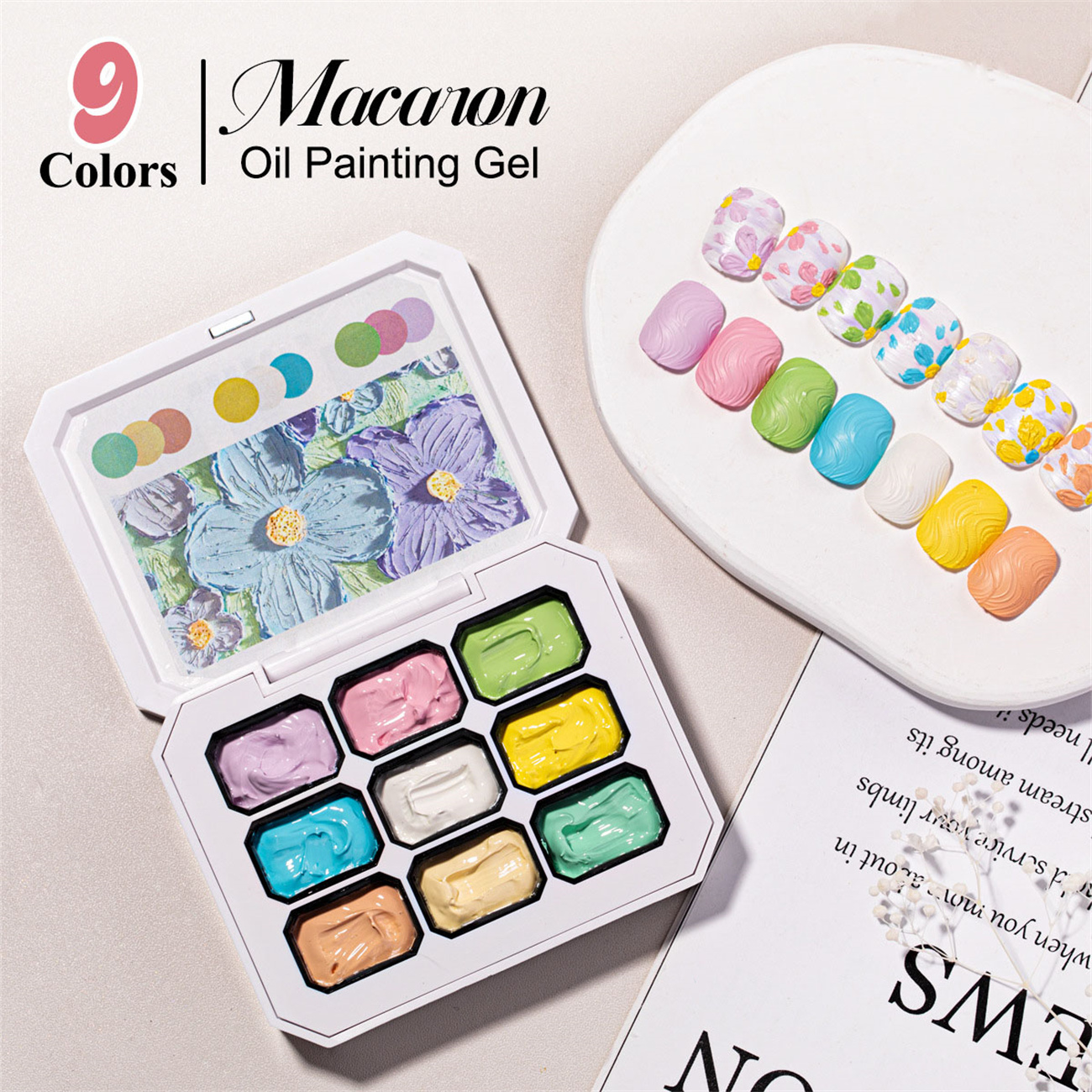 1pc 9-color Makaron solid nail - Photography Lighting Gels avaliação e preço