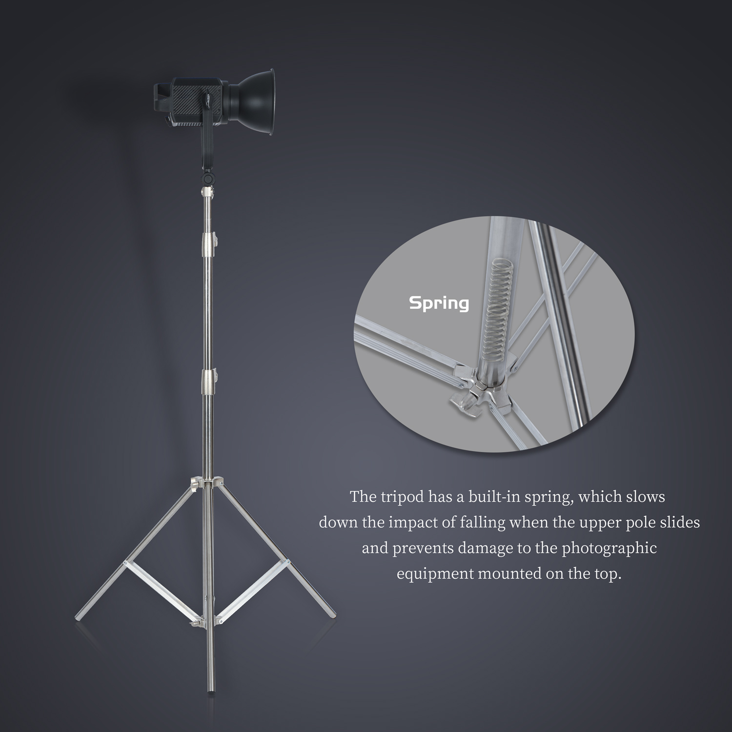 SH 2.8M Stainless Steel Light  - Photography Lightning avaliação e preço