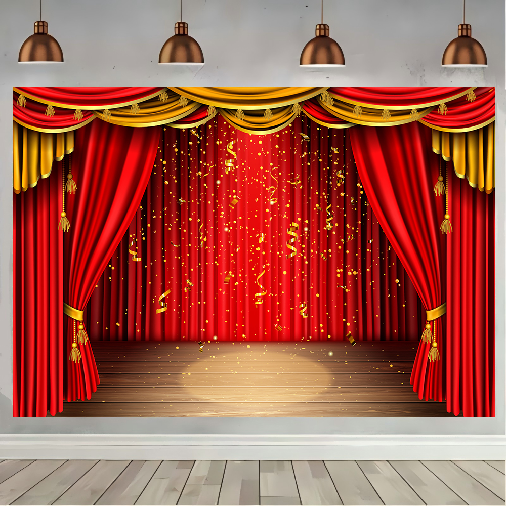 Red Theater Curtain Party Back - Photography Lightning avaliação e preço