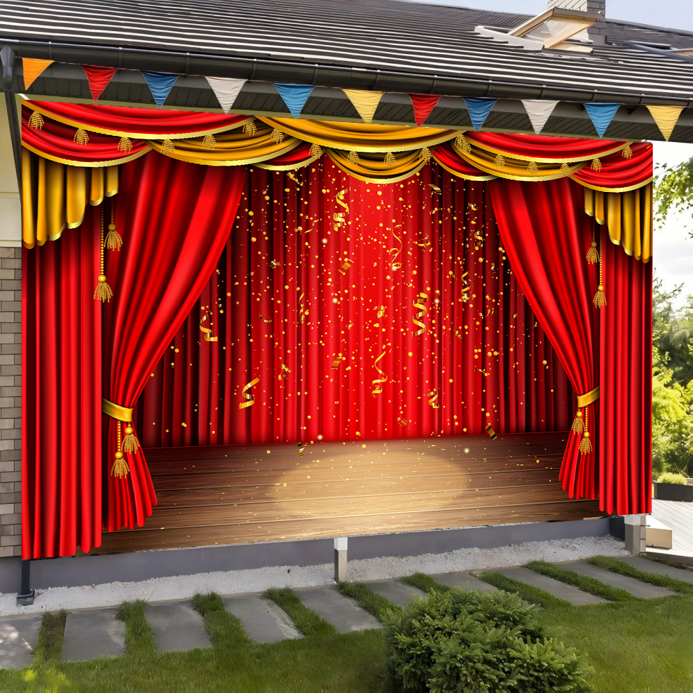 Red Theater Curtain Party Back - Photography Lightning avaliação e preço