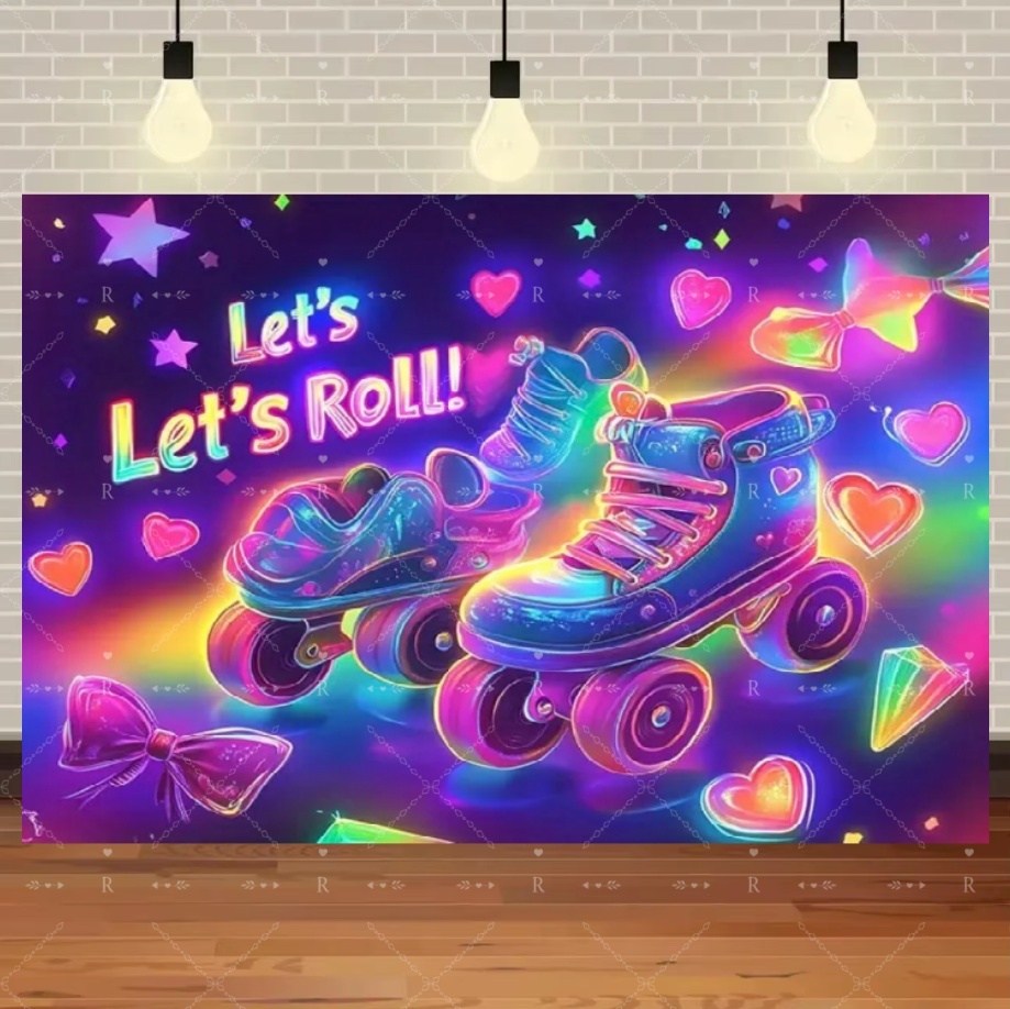 Roller Skating Shoes Theme Bir - Photography Lighting Background avaliação e preço