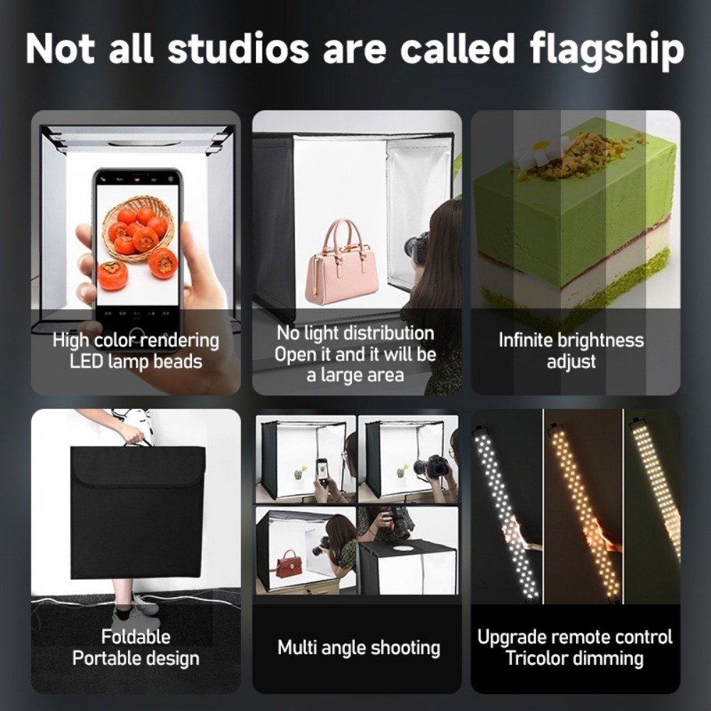 45/65cm LED Soft Light Box Min - Photography Lighting Background avaliação e preço