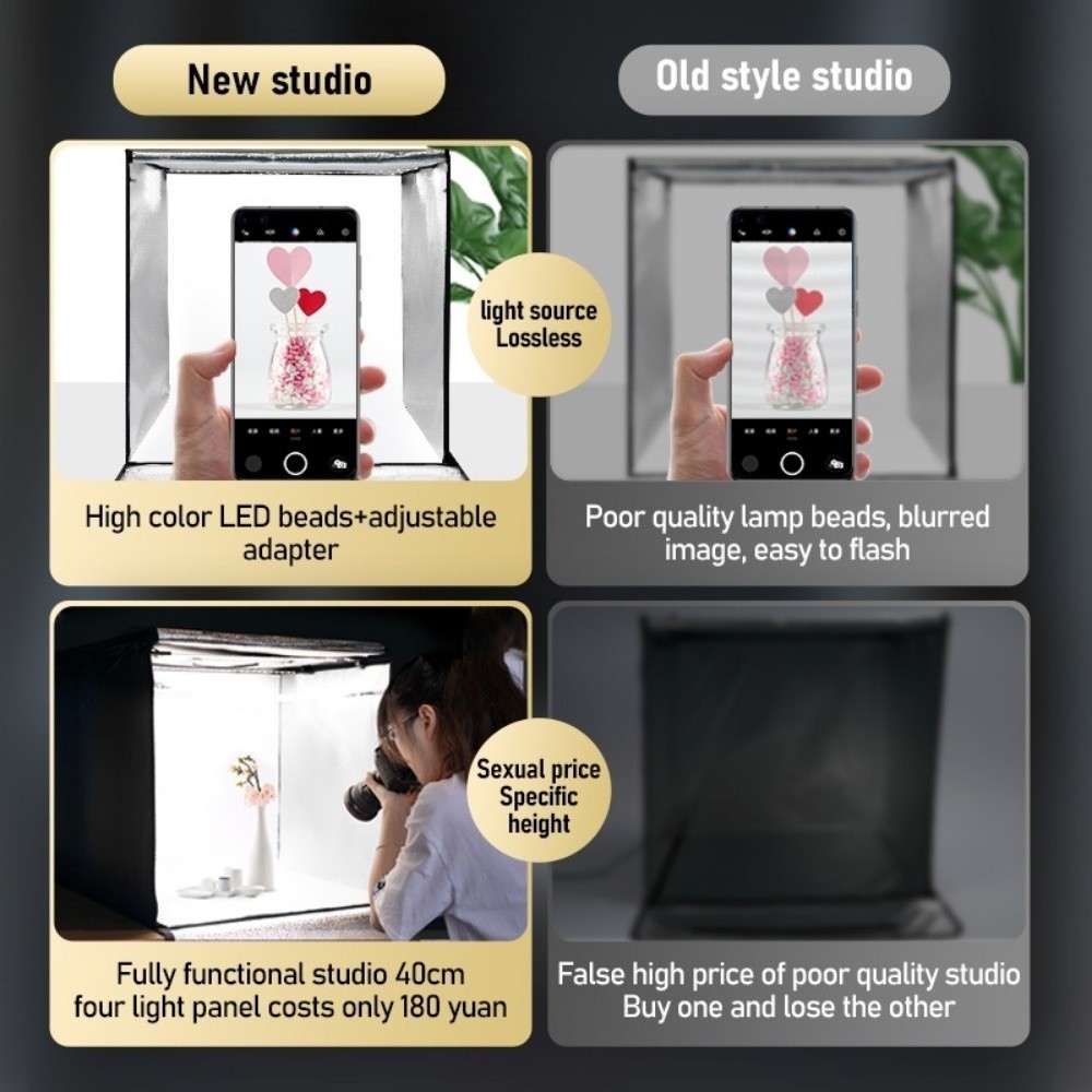 45/65cm LED Soft Light Box Min - Photography Lighting Background avaliação e preço