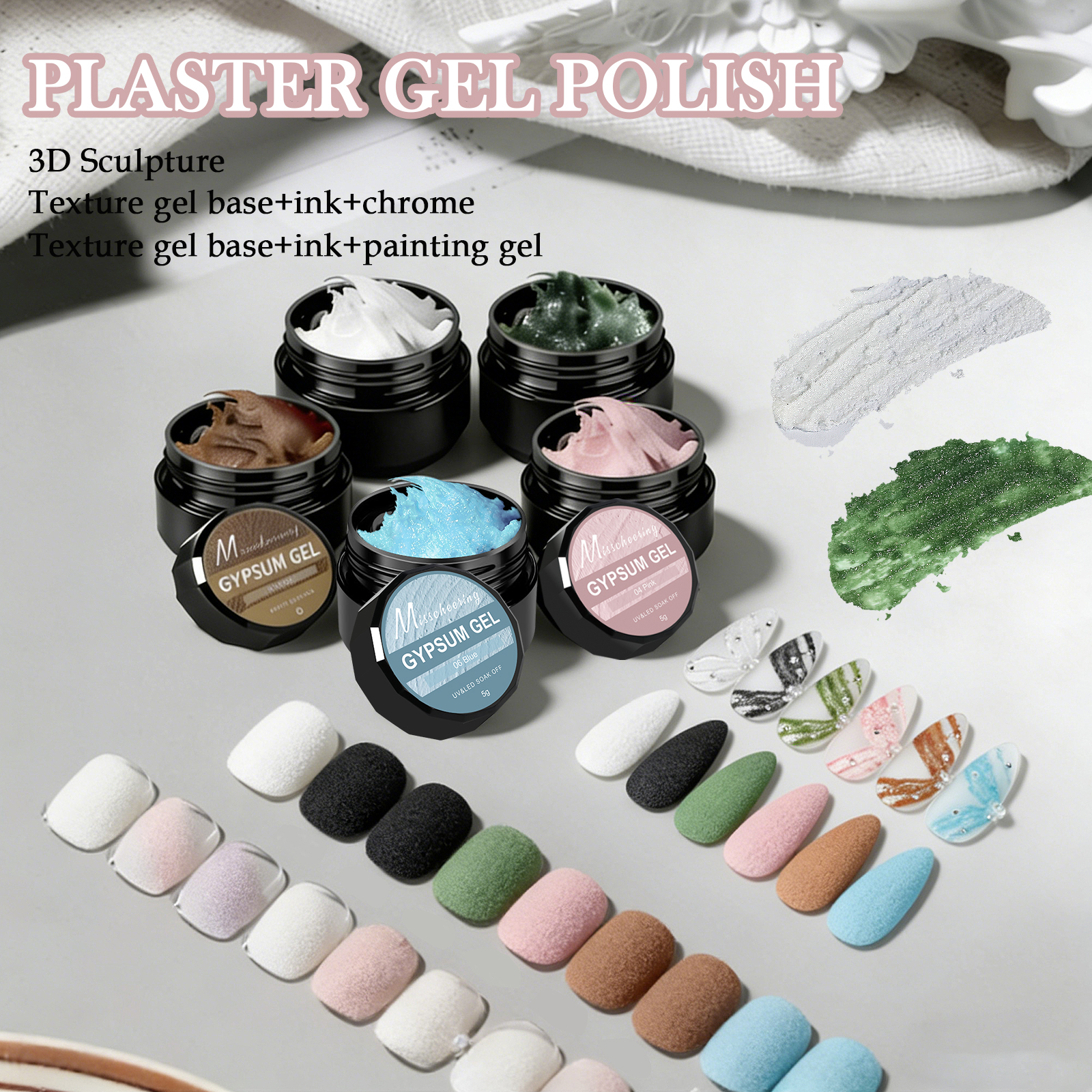 5g Solid Gypsum Painting Nail  - Photography Lighting Gels avaliação e preço