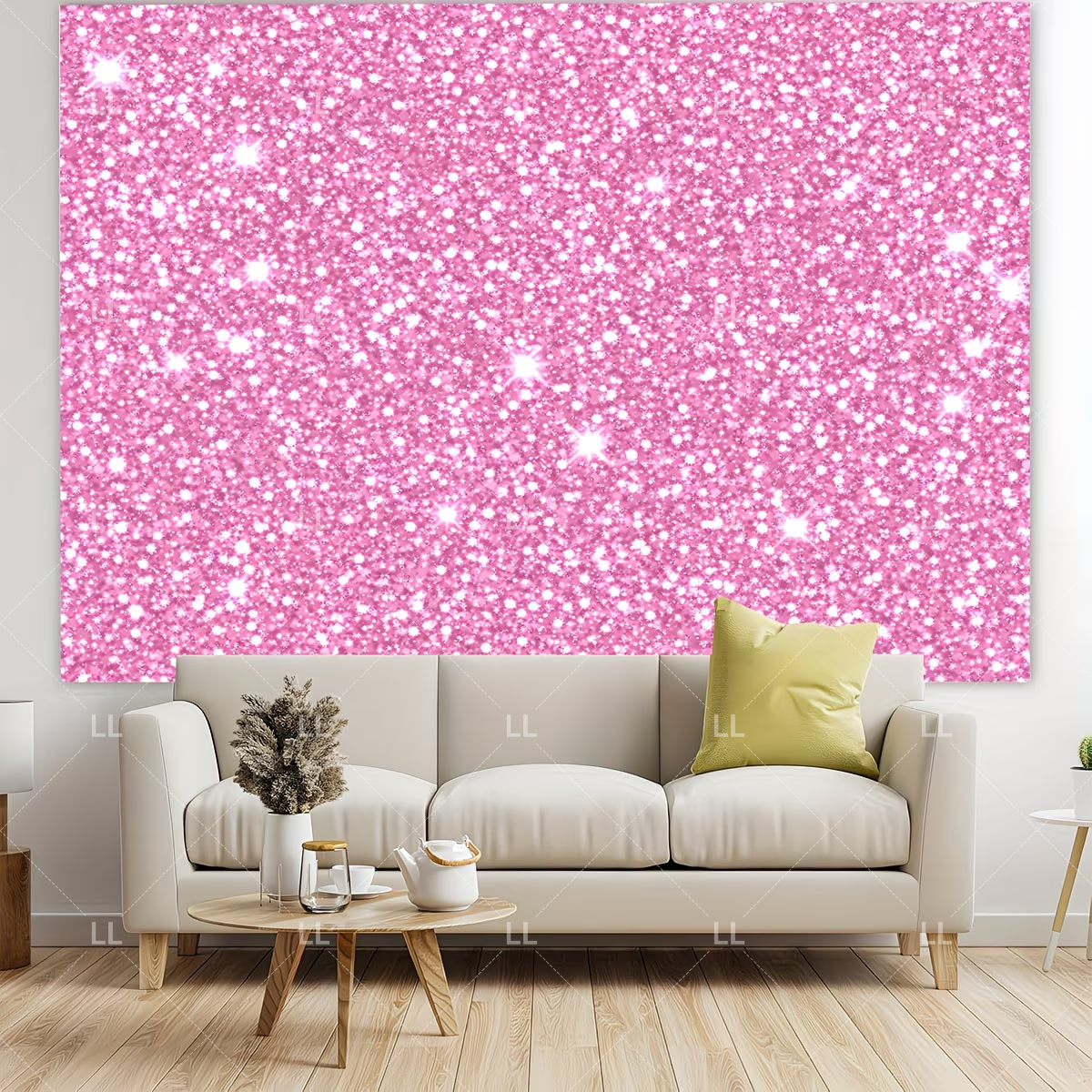 Pink Shimmer Wall Glitters Seq - Photography Lighting Background avaliação e preço