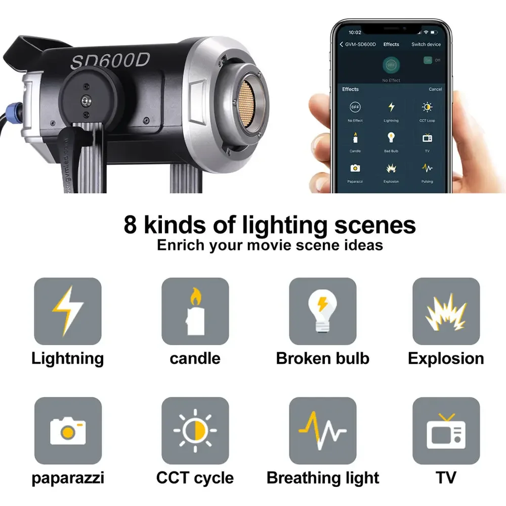 2025 hot sale GVM SD600D 600W  - Photography Lighting For Sale avaliação e preço