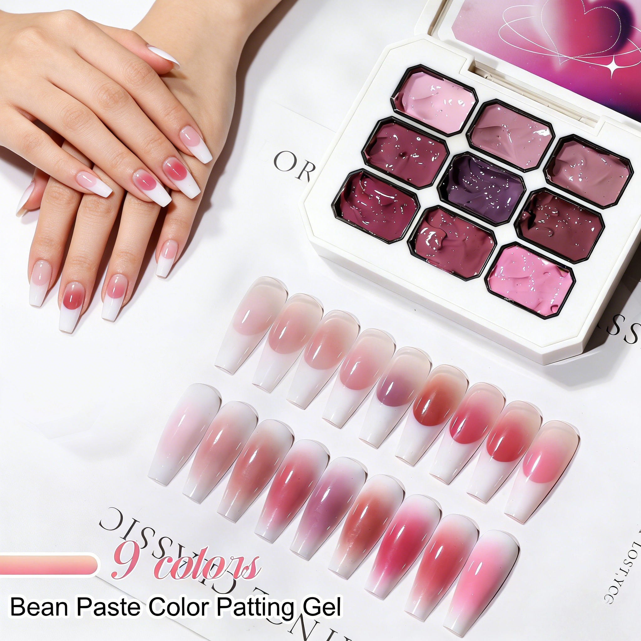 1pc 9 Colors Pink Patting gel  - Photography Lighting Gels avaliação e preço