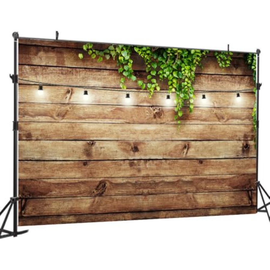 10X8FT Rustic Wood Plank Photo - Photography Lighting Background avaliação e preço
