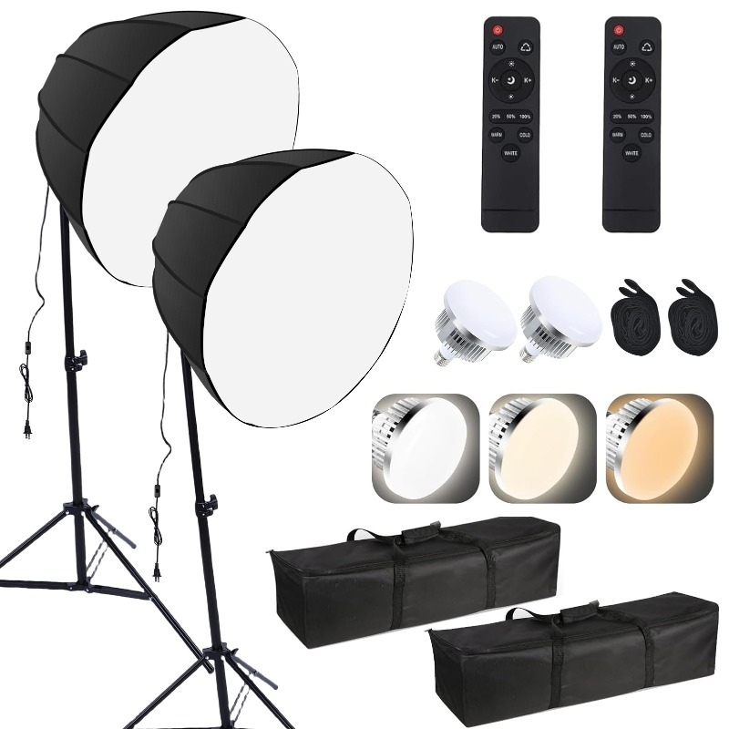 2 Sets Photography Lights Kit  - Photography Lighting Portrait avaliação e preço