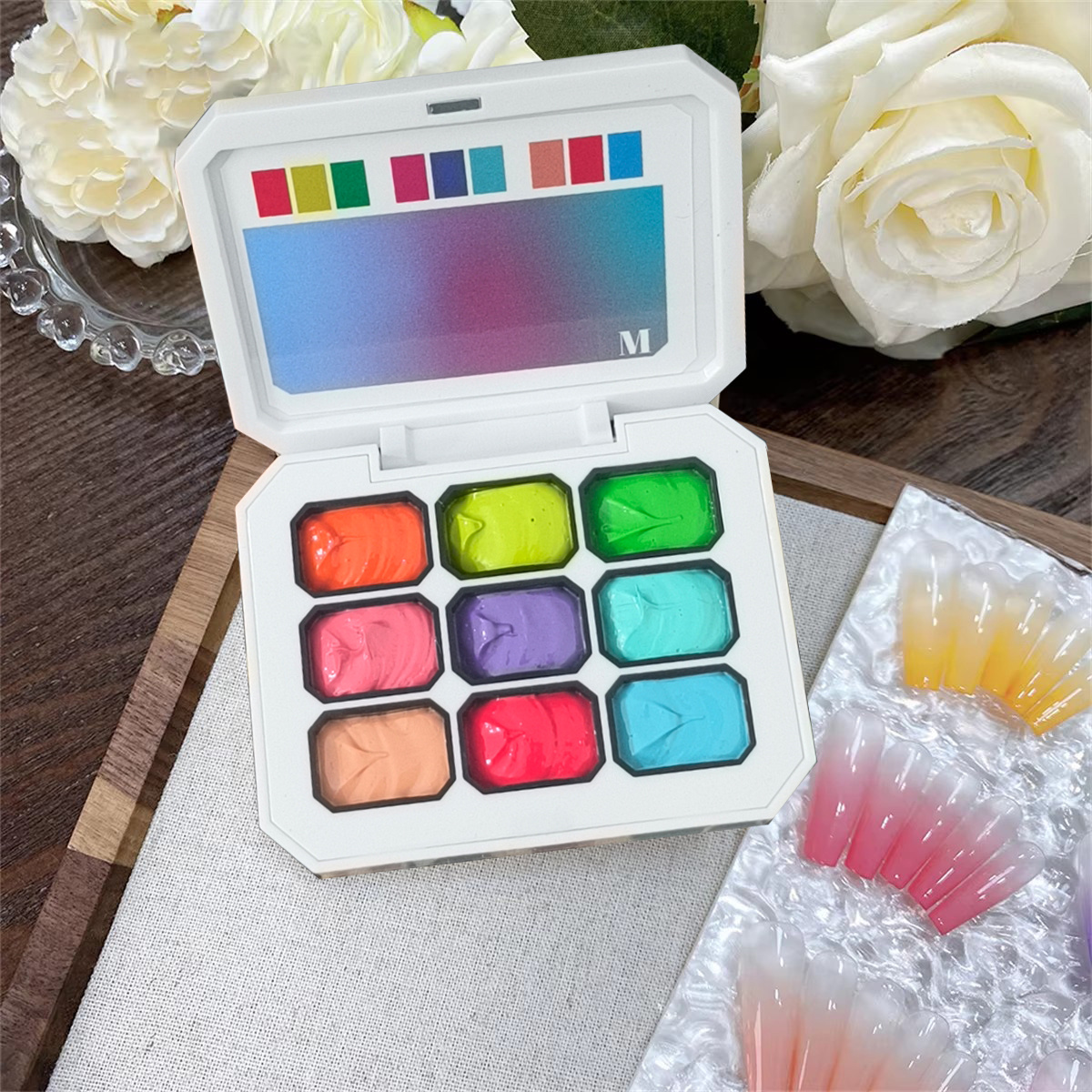 1pc 9-color solid nail polish  - Photography Lighting Gels avaliação e preço