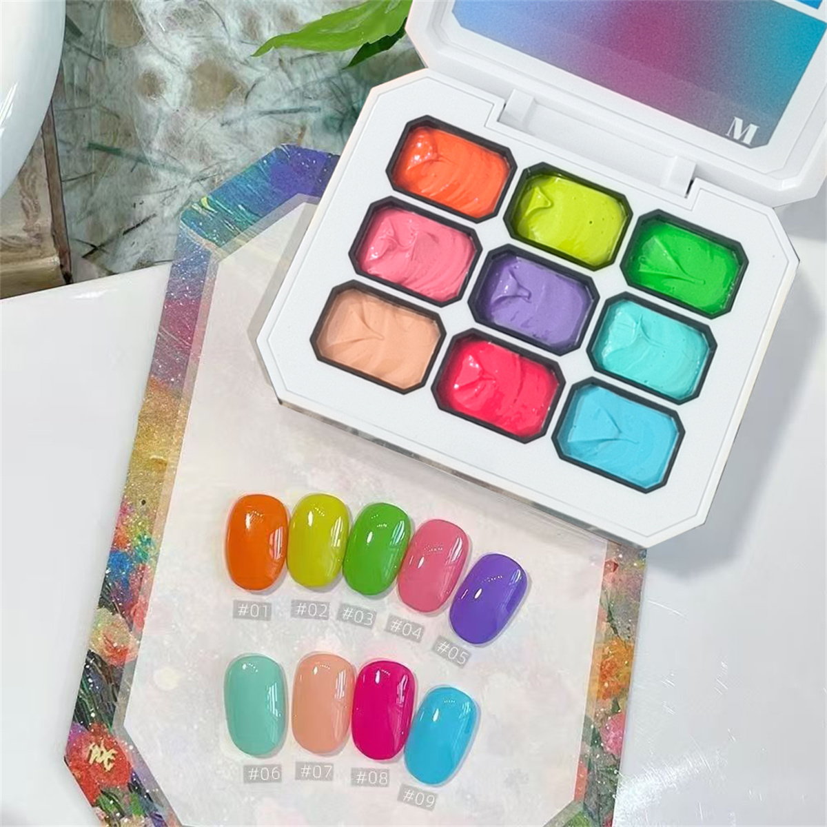1pc 9-color solid nail polish  - Photography Lighting Gels avaliação e preço