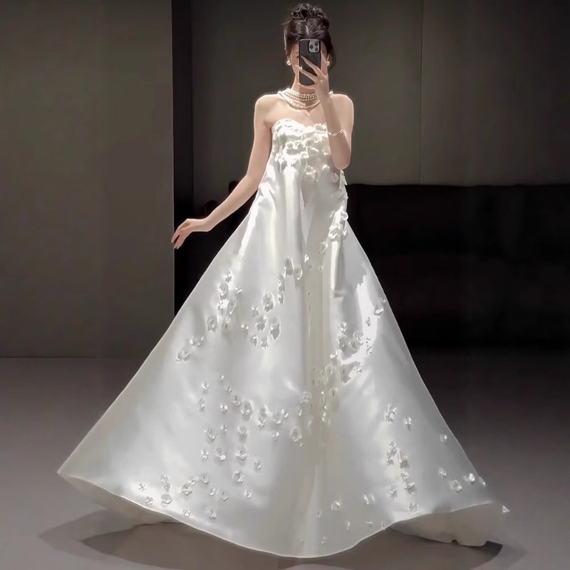 French Strapless Satin Wedding - Photography Natural Lighting Basics avaliação e preço