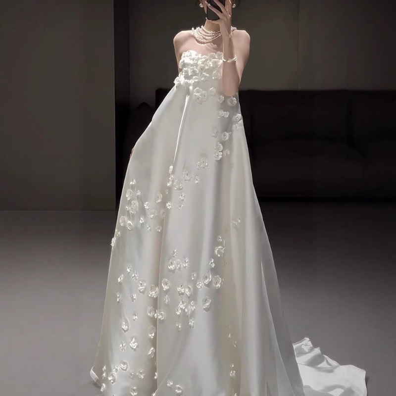 French Strapless Satin Wedding - Photography Natural Lighting Basics avaliação e preço